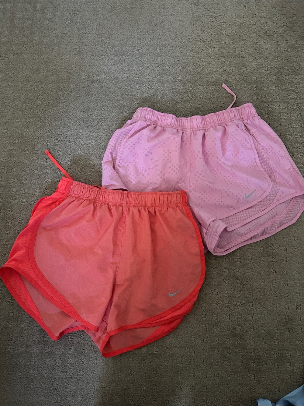 Nike Women's Athletic Shorts - Pink & Coral Two-Pack
